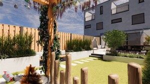 Voorbeeld 3D tuintekening