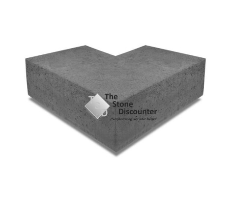 ArtiStone Oud Hollandse Traptreden Hoek Buiten Antraciet 40x20 cm productfoto