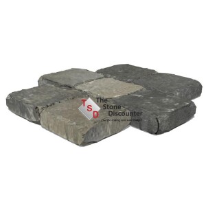 MBI Drumstones Grijs-Zwart Genuanceerd 15x15x6 cm Productfoto