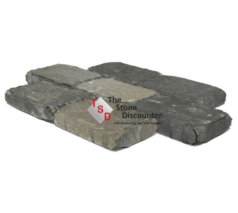 MBI Drumstones Grijs-Zwart Genuanceerd 30x20x6 cm Productfoto