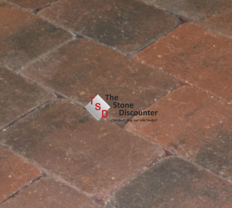 MBI Drumstones Rood Genuanceerd 30x20x6 cm Kleurfoto