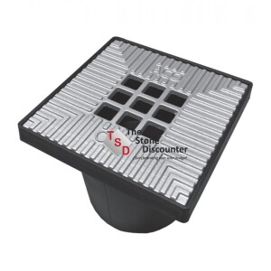 ACO Vloerput kunststof rand met aluminium gecoat rooster