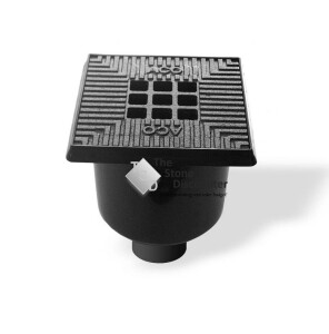 ACO Vloerput kunststof rand met gietijzer rooster