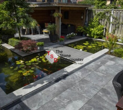 MBI GeoCeramica Marmostone Black 60x60x4 cm Sfeerfoto