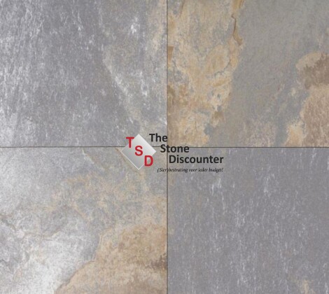 MBI GeoCeramica Multicolor Stone MIX Dark 100x100x4 cm Kleurfoto