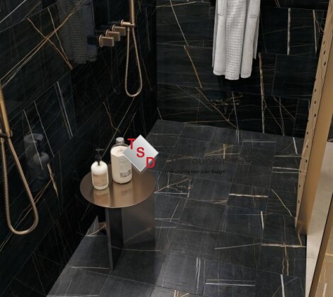 MBI GeoCeramica Mus_Art Saint Laurent Noir 60x60x4 cm Sfeerfoto