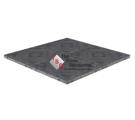 MBI GeoCeramica Symbol Block Black 60x60x4 cm Productfoto