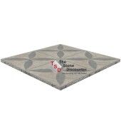 GeoCeramica Entree Ambiente Greige Flower 60x60x4 cm productfoto
