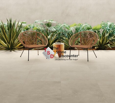 GeoCeramica Ipanema Sandy Beach 80x80x4 cm sfeerfoto 1