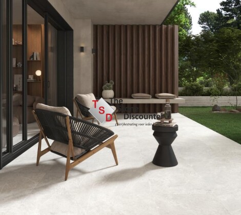 GeoCeramica Must Greige 60x60x4 cm sfeerfoto