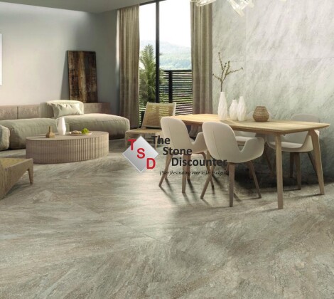 GeoCeramica Starter Quartzstone Sand Mate 75x75x4 cm sfeerfoto