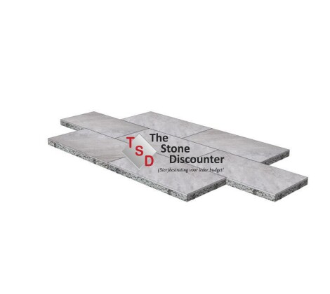 GeoCeramica Alpi Quarzo Grigio 60x30x4 cm productfoto