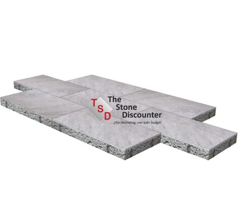 GeoCeramica 2Drive Alpi Quarzo Grigio 60x30x6 cm productfoto