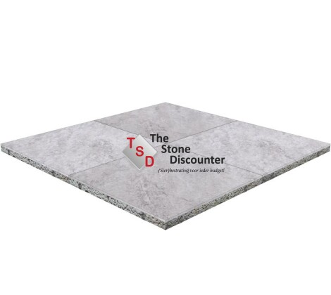 GeoCeramica Alpi Quarzo Grigio 60x60x4 cm productfoto