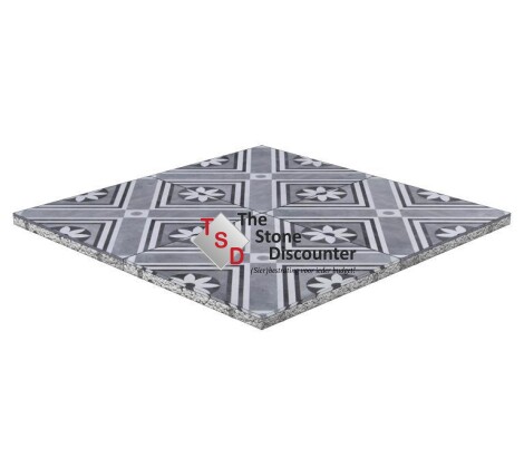 MBI GeoCeramica Concreet Flower Decorate 60x60x4 cm Productfoto