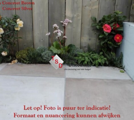 MBI GeoCeramica Concreet Silver 60x60x4 cm Sfeerfoto