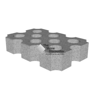 MBI Grasbetontegel grijs 60x40x12 cm, vlakke bovenzijde  Productfoto