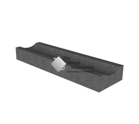 Molgoot zwart 30x12x100 cm uitholling 3-20 cm