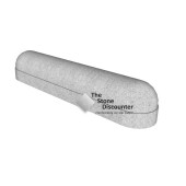 Stootband met voet grijs 20x12x100 cm 2x afgerond