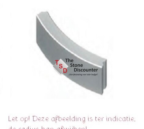 Bochtband grijs 6x20