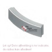 Bochtband grijs 8x20