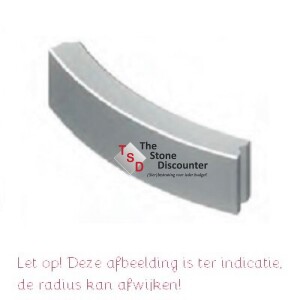 Bochtband grijs 8x20