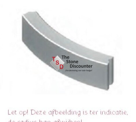 Bochtband grijs 10x20