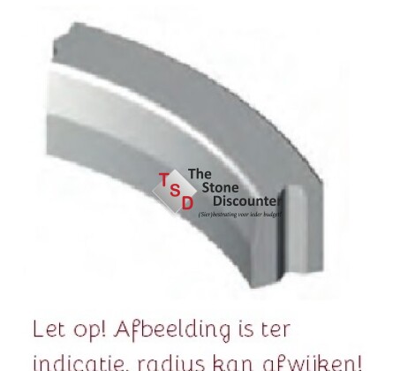 Bochtband grijs 18-20x25x78,5 inwendig