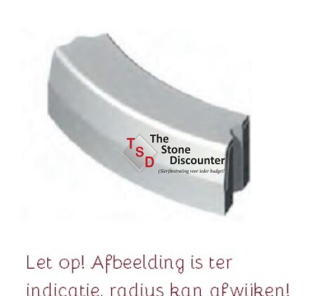 Bochtband grijs 18-20x25x78,5 uitwendig