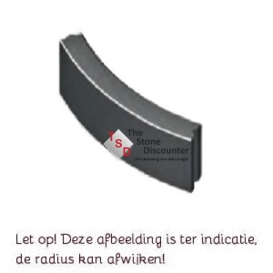 Bochtband zwart 6x20