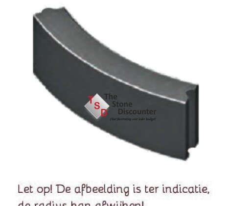 Bochtband zwart 12x25