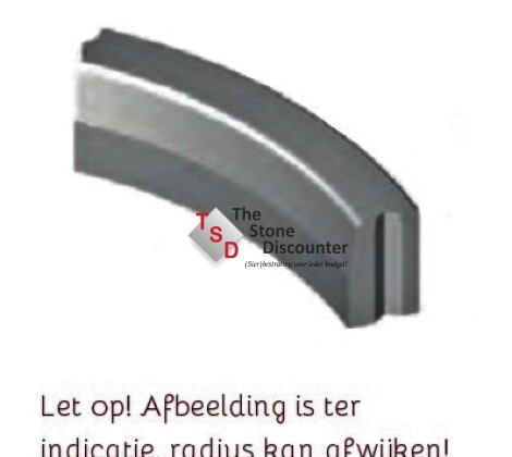 Bochtband zwart 13-15x25x78,5 inwendig