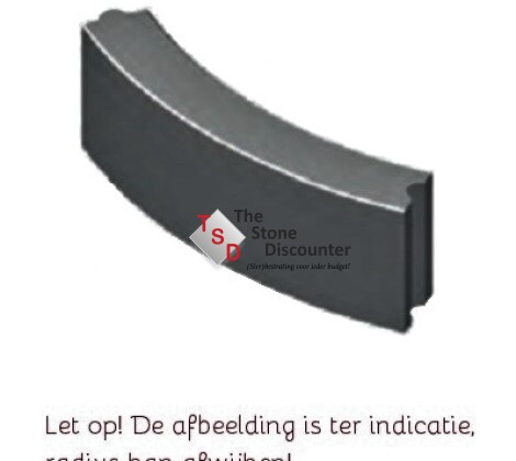 Bochtband zwart 15x25