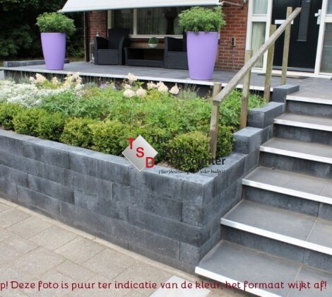 Stapelblok strak Antraciet 30x12x10 cm sfeerfoto