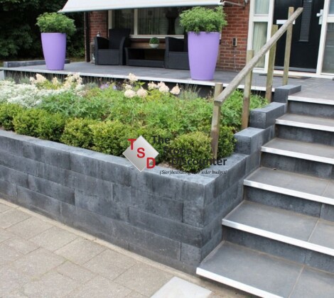 Stapelblok strak Antraciet 60x15x15 cm sfeerfoto