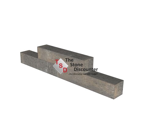 Stapelblok strak Bruin Zwart 60x12x12 cm