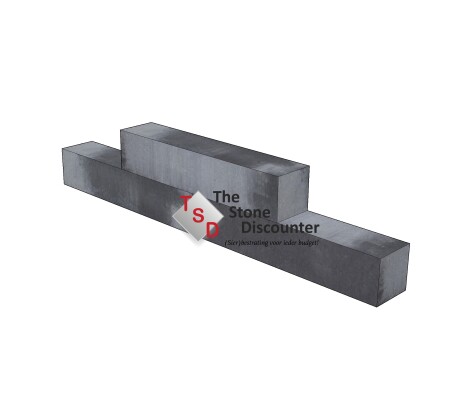 Stapelblok strak grijs zwart 60x12x12 cm productfoto