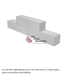 Stapelblok strak Noors Wit 60x15x15 cm productfoto