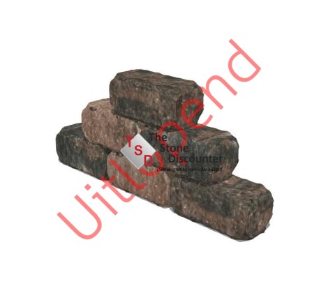 Roccia getrommeld bruin zwart 30x12x12cm productfoto 3