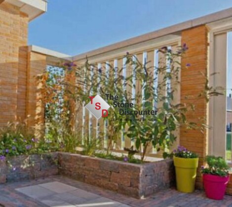 Roccia getrommeld bruin zwart 30x12x12cm sfeerfoto