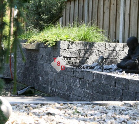 Roccia getrommeld antraciet 30x12x12cm Sfeerfoto