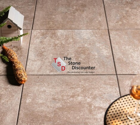 MBI Trippel T Bruin Nuance 60x60x4 cm sfeerfoto