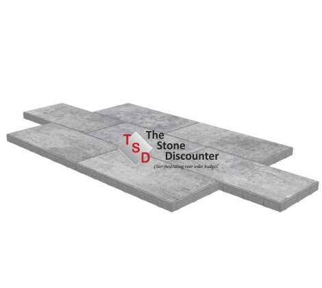 MBI Trippel T Grijs Nuance 60x30x4 cm Productfoto