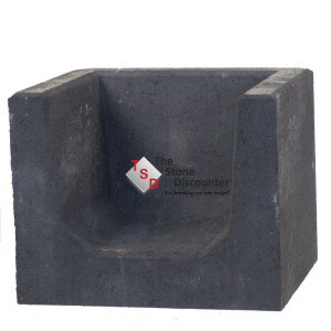 U hoekelement zwart 40x50x40 cm