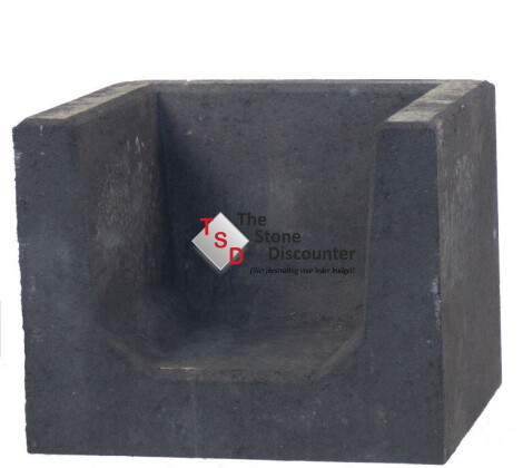U hoekelement zwart 40x50x40 cm