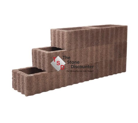 Rechthoekflor Groot Bruin-Rood 60x40x25 cm productfoto