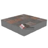 RedSun BetonKlinker Bruin-Zwart 10,5x10,5x8 cm Productfoto