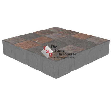 RedSun BetonKlinker Bruin-Zwart 10,5x10,5x8 cm Productfoto