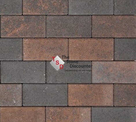 RedSun BetonKlinker Bruin-Zwart 21x10,5x8 cm Kleurfoto