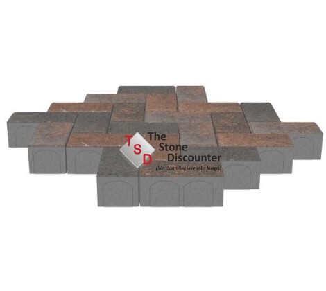 RedSun BetonKlinker Bruin-Zwart 21x10,5x8 cm Productfoto